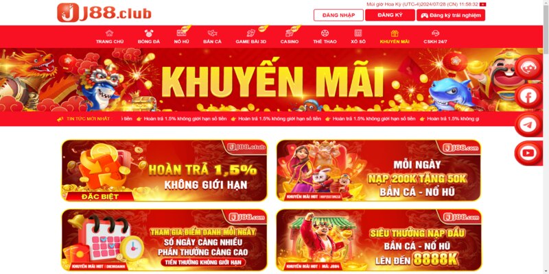 J88 nổi bật với những ưu đãi hấp dẫn dành cho người chơi mới